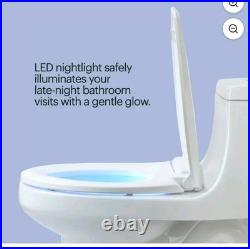 LumaWarm ROUND Heated Electric Warm Toilet Seat Nightlight White New