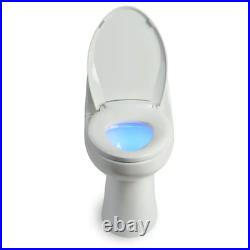 Lumawarm Heated Nightlight Elongated Closed Front Toilet Seat in White