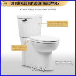 Luxurious Soft Close White Toilet Seat, Stain-Resistant & Easy to Clean
