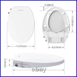 MERLO Elongated Bidet Toilet Seat Slim Model in White