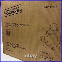 Maintenance Warehouse Plastic Round Toilet Seat with Cover, White 568320 Lot Of 10