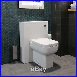 Modern Bathroom Back To Wall BTW Toilet Pan Top Mounted Soft Close Seat White