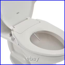Modern Non-Electric Slow Close Bidet Seat for Elongated Toilets, White, Durable Modern Non-Electric Slow Close Bidet Seat for Elongated Toilets, White, Durable