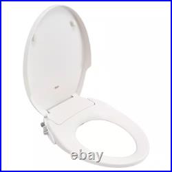 Modern Non-Electric Slow Close Bidet Seat for Elongated Toilets, White, Durable Modern Non-Electric Slow Close Bidet Seat for Elongated Toilets, White, Durable