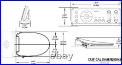 Moen EB2000 5-Series Hands-Free Digital Electronic Bidet Toilet Seat White NEW