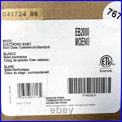 Moen EB2000 5-Series Hands-Free Digital Electronic Bidet Toilet Seat White NEW