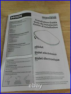 Moen EB2000 White Electronic Bidet Add On Hands-Free Digital Toilet Seat wRemote