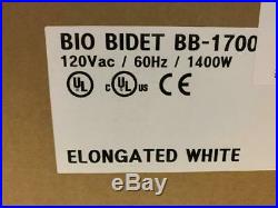 NEW Bio Bidet BioBidet BB-1700 Bliss Toilet Seat Self Cleaning Elongated White