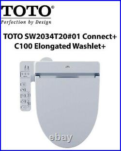 NEW TOTO SW2034T20#01 Washlet+ C100 Bidet Seat Soft Close-Heated Seat-PREMIST+