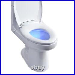 NIB LumaWarm ROUND Heated Electric Warm Toilet Seat Nightlight White