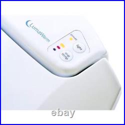 NIB LumaWarm ROUND Heated Electric Warm Toilet Seat Nightlight White