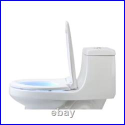 NIB LumaWarm ROUND Heated Electric Warm Toilet Seat Nightlight White