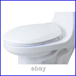 NIB LumaWarm ROUND Heated Electric Warm Toilet Seat Nightlight White