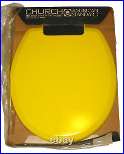 NOS VtG AMERICAN STANDARD Church Spectrum 510 Round Front Toilet Seat Sun Yellow