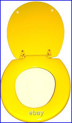 NOS VtG AMERICAN STANDARD Church Spectrum 510 Round Front Toilet Seat Sun Yellow