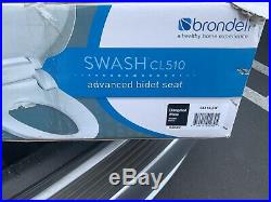 New Brondell Swash CL510-EW Plastic Elongated SlowClose Heated Bidet Toilet Seat