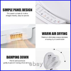 New Smart Bidet Toilet Seat Elongated Heated and Dryer Nightlight Warm Water
