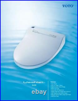 New Toto S400 SW564 Washlet Electric Bidet Seat for Elongated Toilet Japan