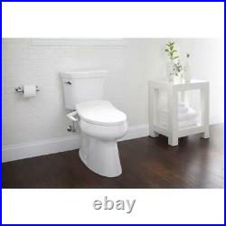 Non-Electric Bidet Seat Attachment Fits Elongated Toilets White Manual Handle