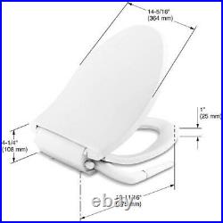 Non-Electric Bidet Seat Attachment Fits Elongated Toilets White Manual Handle