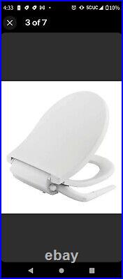 Non-Electric Bidet Seat Plastic Round Toilets Adjust Water Spray Handle White