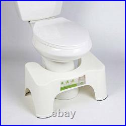 Non Slip Shower Toilet Step Stool Avoid Constipation Feet Platform White