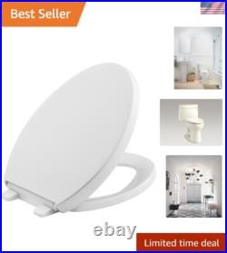 Overhanging Lid Ice Gray Toilet Seat with Grip-Tight Bumpers & Quick-Release Overhanging Lid Ice Gray Toilet Seat with Grip-Tight Bumpers & Quick-Release