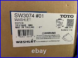 PARTS TOTO Washlet SW3074#01 Elongated Toilet Seat White Damaged L3