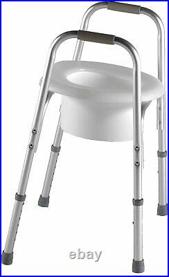 PCP Raised Toilet Seat and Safety Frame (Two-in-One), Adjustable Rise
