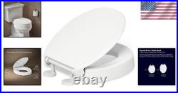 Plastic Elevated Toilet Seat with Quiet-Close and Quick-Clean Design Plastic Elevated Toilet Seat with Quiet-Close and Quick-Clean Design