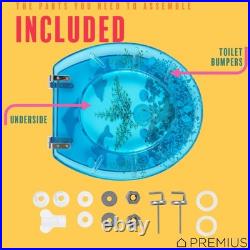 Polyresin Ocean Life Dolphins Toilet Seat By, Standard Round, 17 Inches, Cle