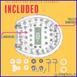 Polyresin Real Dollar Bill & Plastic Coins Money Toilet Seat By, Standard Ro