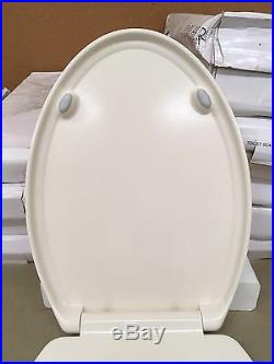 Porcher 70920-00.071 Traditional Elongated Slow Close Toilet Seat, Biscuit