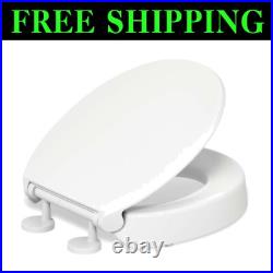 Premium White Round Toilet Seat Quiet-Close & Quick-Release for Easy Cleaning Premium White Round Toilet Seat Quiet-Close & Quick-Release for Easy Cleaning