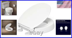 Premium White Round Toilet Seat Quiet-Close & Quick-Release for Easy Cleaning Premium White Round Toilet Seat Quiet-Close & Quick-Release for Easy Cleaning
