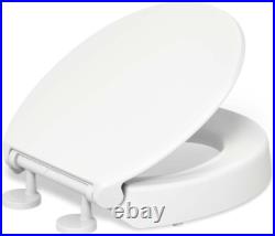 Premium White Round Toilet Seat Quiet-Close & Quick-Release for Easy Cleaning Premium White Round Toilet Seat Quiet-Close & Quick-Release for Easy Cleaning
