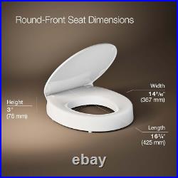 Premium White Round Toilet Seat Quiet-Close & Quick-Release for Easy Cleaning Premium White Round Toilet Seat Quiet-Close & Quick-Release for Easy Cleaning