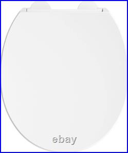 Premium White Round Toilet Seat Quiet-Close & Quick-Release for Easy Cleaning Premium White Round Toilet Seat Quiet-Close & Quick-Release for Easy Cleaning