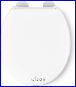 Premium White Round Toilet Seat Quiet-Close & Quick-Release for Easy Cleaning Premium White Round Toilet Seat Quiet-Close & Quick-Release for Easy Cleaning