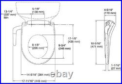 PureWash M250 Manual Round Bidet Toilet Seat, White, Quiet-Close Lid Prev