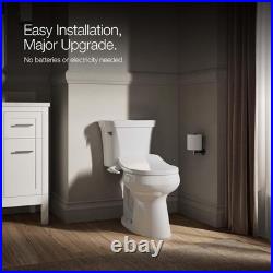 PureWash M250 Manual Round Bidet Toilet Seat, White, Quiet-Close Lid Prev