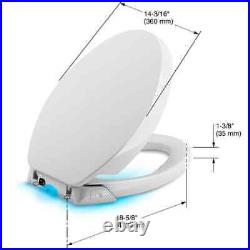 Purefresh Elongated Closed Front Toilet Seat In White Kohler Led With Dual
