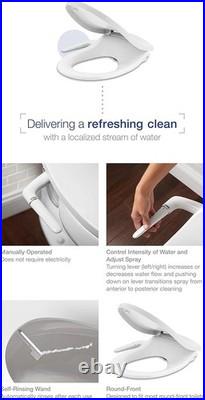 Quiet-Close Biscuit Manual Bidet Toilet Seat with Adjustable Spray Position Quiet-Close Biscuit Manual Bidet Toilet Seat with Adjustable Spray Position