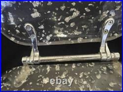 RARE Mid century Modern 1950's Acrylic, Silver Flex Toilet Seat