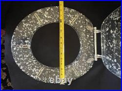 RARE Mid century Modern 1950's Acrylic, Silver Flex Toilet Seat
