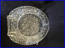 RARE Mid century Modern 1950's Acrylic, Silver Flex Toilet Seat