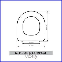 ROCA MERIDIAN COMPACT Toilet Seat & Cover with Soft Closing Hinges 8012AC004