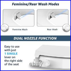 Raised Bidet Toilet Seat Elongated 18.5 Soft Close, Dual Self-Cleaning Noz Raised Bidet Toilet Seat Elongated 18.5 Soft Close, Dual Self-Cleaning Noz