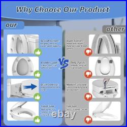 Raised Bidet Toilet Seat Elongated 18.5 Soft Close, Dual Self-Cleaning Noz Raised Bidet Toilet Seat Elongated 18.5 Soft Close, Dual Self-Cleaning Noz