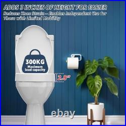 Raised Bidet Toilet Seat Elongated 18.5 Soft Close, Dual Self-Cleaning Noz Raised Bidet Toilet Seat Elongated 18.5 Soft Close, Dual Self-Cleaning Noz